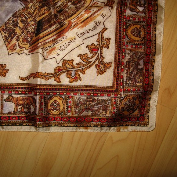 🇮🇹 Rome Italy Vintage 1960's Souvenir Scarf - Picture 5 of 8